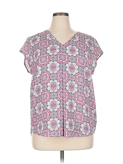 Pre-owned Dr2 Short Sleeve Blouse In Blue