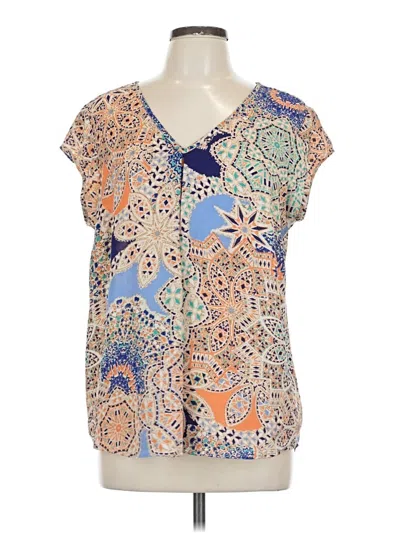 Pre-owned Dr2 Short Sleeve Blouse In Blue