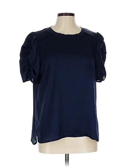 Pre-owned Dr2 Short Sleeve Blouse In Blue