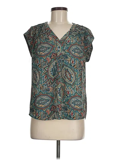 Pre-owned Dr2 Short Sleeve Blouse In Blue
