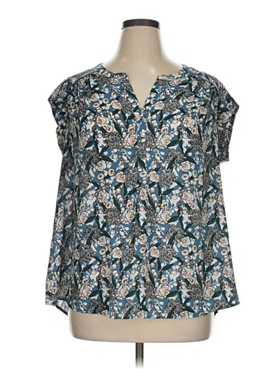 Pre-owned Dr2 Short Sleeve Blouse In Blue
