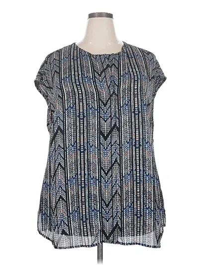Pre-owned Dr2 Short Sleeve Blouse In Blue