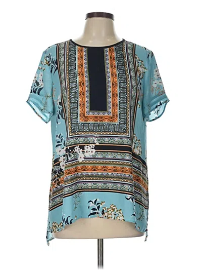 Pre-owned Dr2 Short Sleeve Blouse In Blue