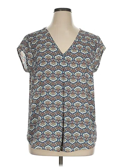 Pre-owned Dr2 Short Sleeve Blouse In Blue