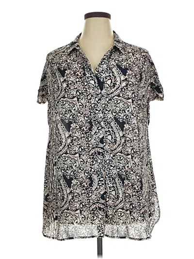 Pre-owned Dr2 Short Sleeve Blouse In Blue