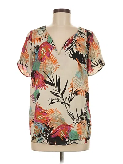 Pre-owned Dr2 Short Sleeve Blouse In Brown