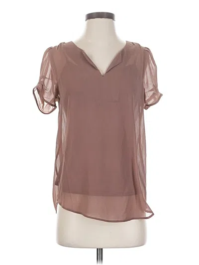 Pre-owned Dr2 Short Sleeve Blouse In Brown