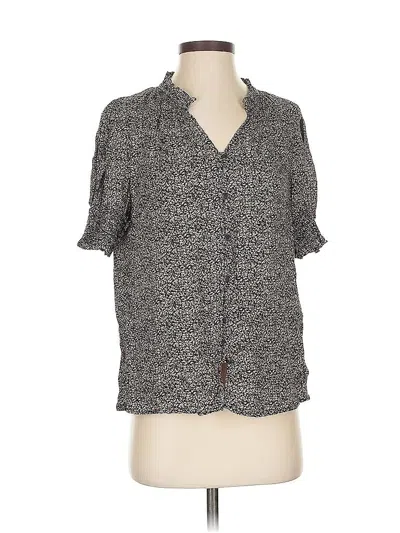 Pre-owned Dr2 Short Sleeve Blouse In Gray