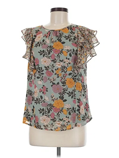 Pre-owned Dr2 Short Sleeve Blouse In Gray