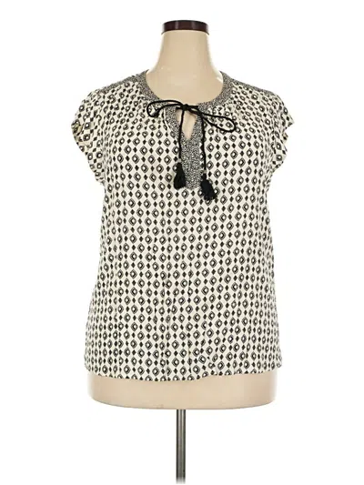 Pre-owned Dr2 Short Sleeve Blouse In Ivory
