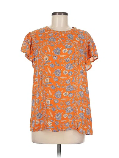 Pre-owned Dr2 Short Sleeve Blouse In Orange