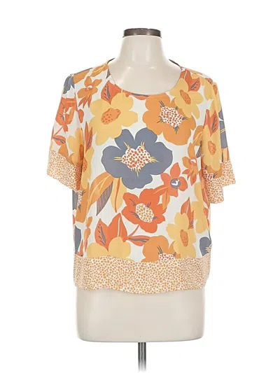 Pre-owned Dr2 Short Sleeve Blouse In Orange