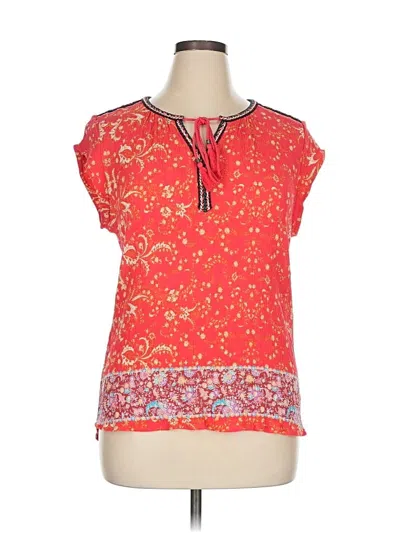 Pre-owned Dr2 Short Sleeve Blouse In Orange