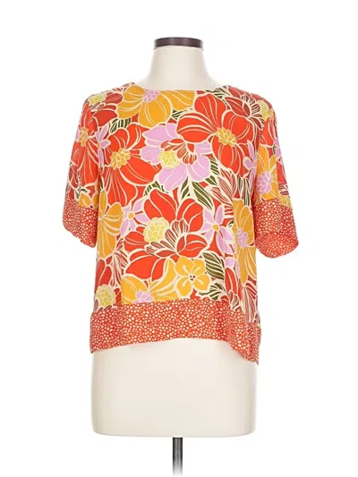 Pre-owned Dr2 Short Sleeve Blouse In Orange