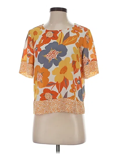 Pre-owned Dr2 Short Sleeve Blouse In Orange