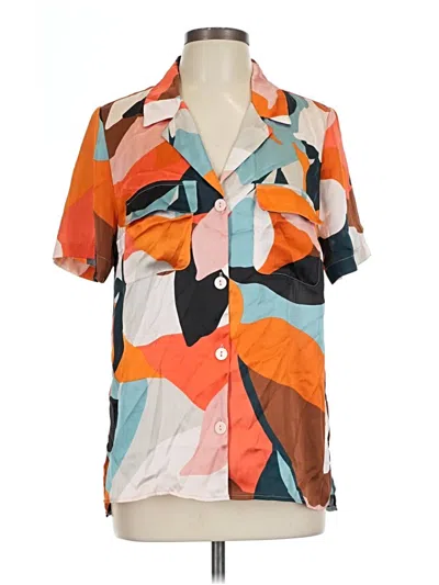 Pre-owned Dr2 Short Sleeve Blouse In Orange
