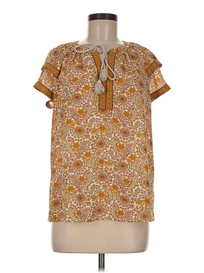 Pre-owned Dr2 Short Sleeve Blouse In Orange