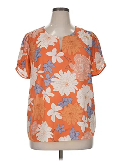 Pre-owned Dr2 Short Sleeve Blouse In Orange