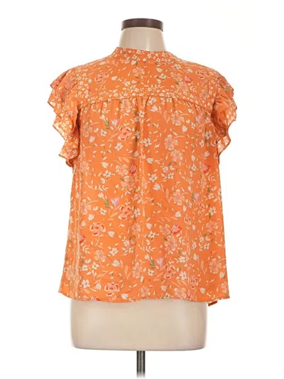Pre-owned Dr2 Short Sleeve Blouse In Orange