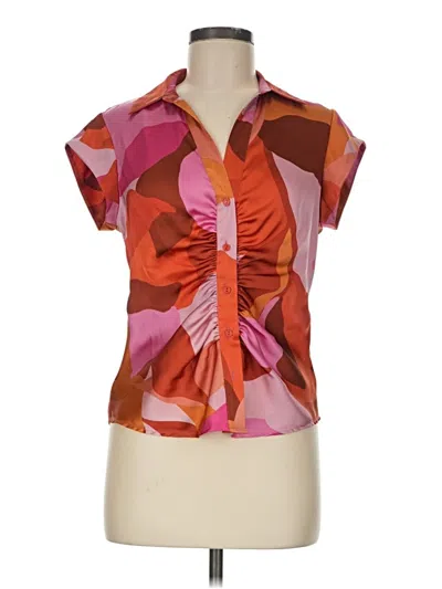 Pre-owned Dr2 Short Sleeve Blouse In Orange
