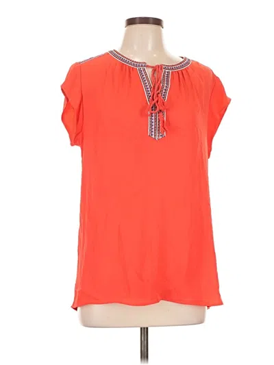 Pre-owned Dr2 Short Sleeve Blouse In Orange