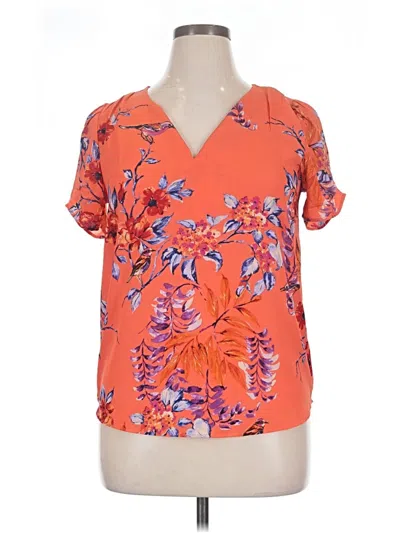 Pre-owned Dr2 Short Sleeve Blouse In Orange