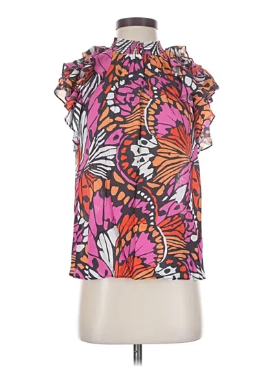 Pre-owned Dr2 Short Sleeve Blouse In Orange