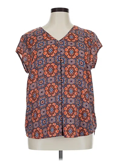 Pre-owned Dr2 Short Sleeve Blouse In Orange