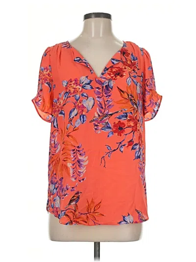 Pre-owned Dr2 Short Sleeve Blouse In Orange