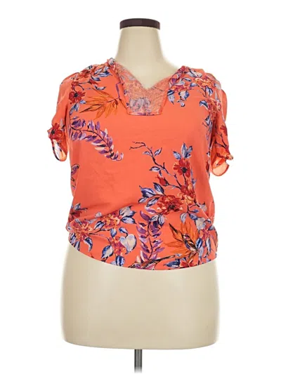 Pre-owned Dr2 Short Sleeve Blouse In Orange