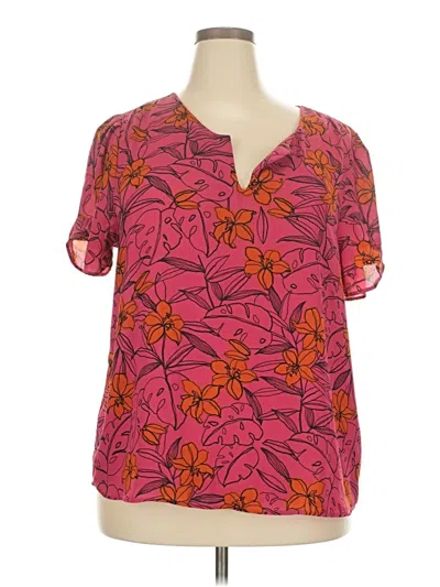Pre-owned Dr2 Short Sleeve Blouse In Pink