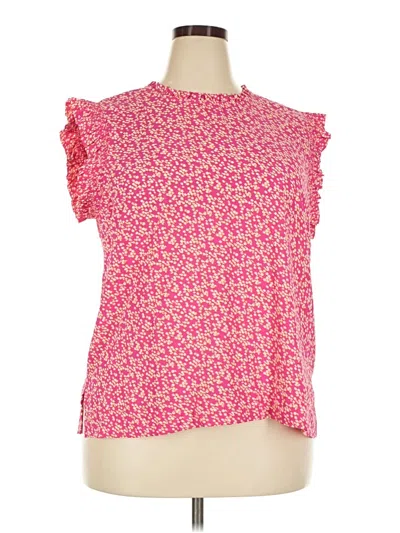 Pre-owned Dr2 Short Sleeve Blouse In Pink