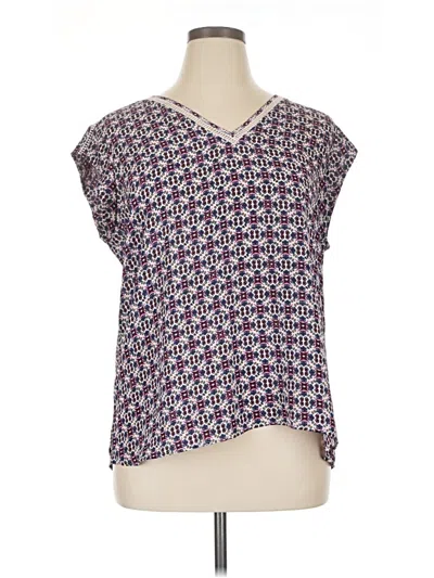 Pre-owned Dr2 Short Sleeve Blouse In Purple