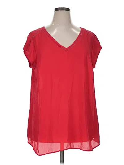 Pre-owned Dr2 Short Sleeve Blouse In Red
