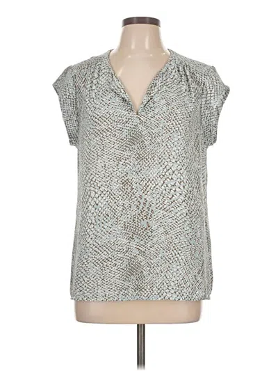 Pre-owned Dr2 Short Sleeve Blouse In Silver