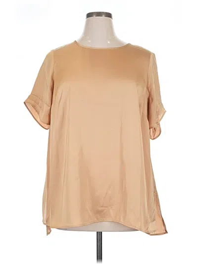 Pre-owned Dr2 Short Sleeve Blouse In Tan
