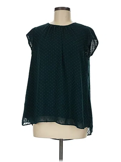 Pre-owned Dr2 Short Sleeve Blouse In Teal