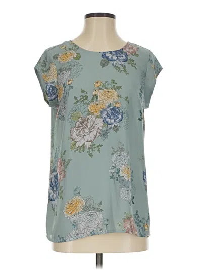 Pre-owned Dr2 Short Sleeve Blouse In Teal