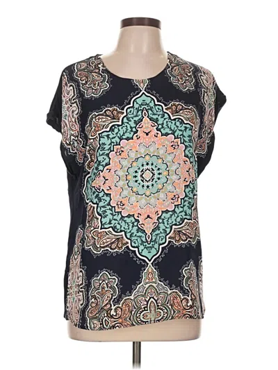 Pre-owned Dr2 Short Sleeve Blouse In Teal