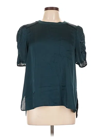 Pre-owned Dr2 Short Sleeve Blouse In Teal