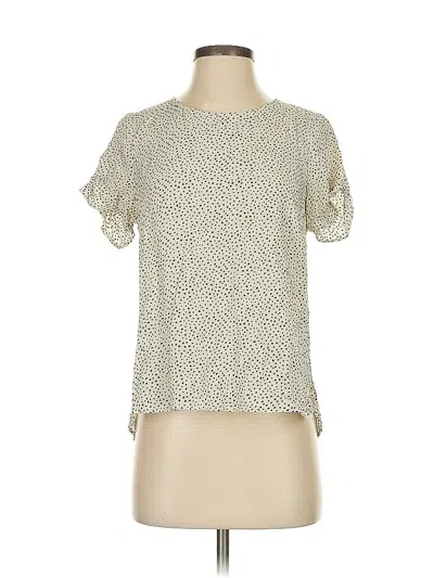 Pre-owned Dr2 Short Sleeve Blouse In White