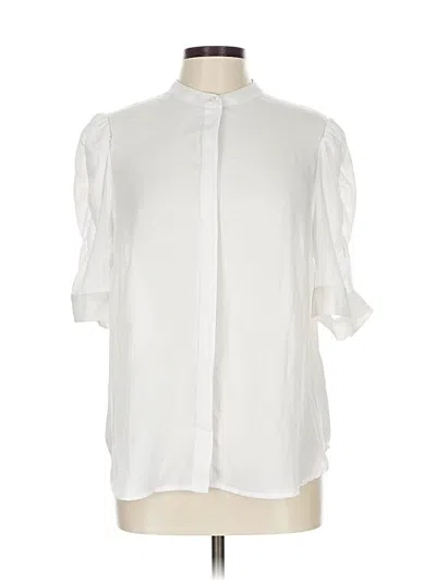Pre-owned Dr2 Short Sleeve Blouse In White
