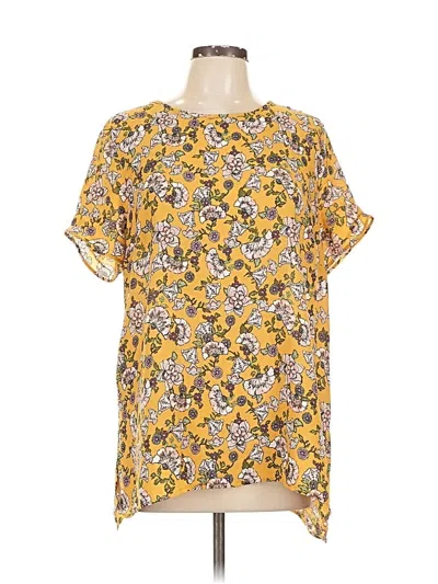 Pre-owned Dr2 Short Sleeve Blouse In Yellow
