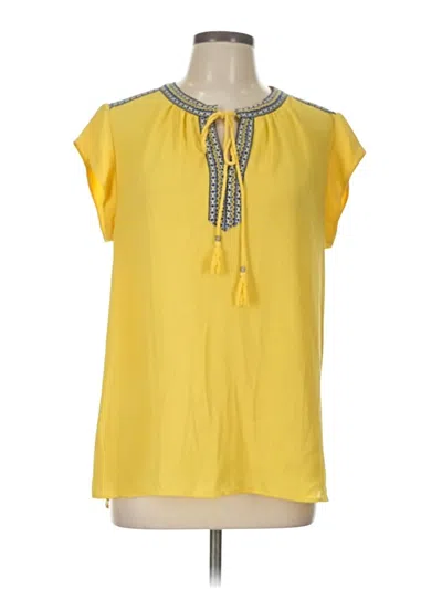 Pre-owned Dr2 Short Sleeve Blouse In Yellow