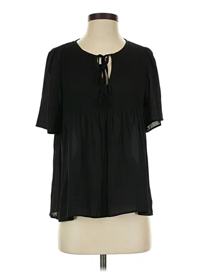 Pre-owned Dr2 Short Sleeve Henley Shirt In Black