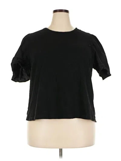 Pre-owned Dr2 Short Sleeve Top Black Crew Neck Tops