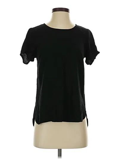 Pre-owned Dr2 Short Sleeve Top Black Keyhole Neckline Tops