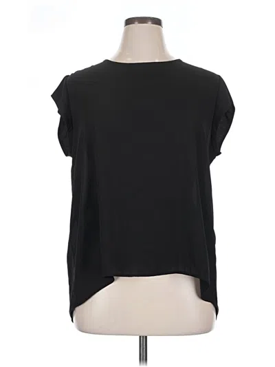 Pre-owned Dr2 Short Sleeve Top Black One Shoulder Neckline Tops