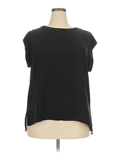 Pre-owned Dr2 Short Sleeve Top Black Scoop Neck Tops