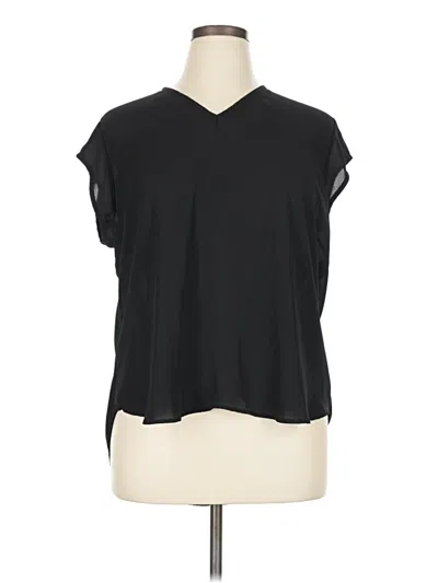 Pre-owned Dr2 Short Sleeve Top Black V Neck Tops